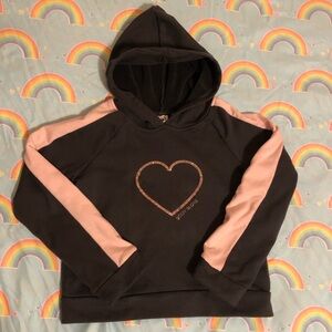 Black and Pink Heart Hoodie